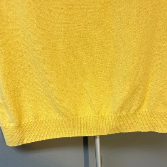 J Crew Yellow Sleeveless Top with Embellished Collar - Picture 5 of 8